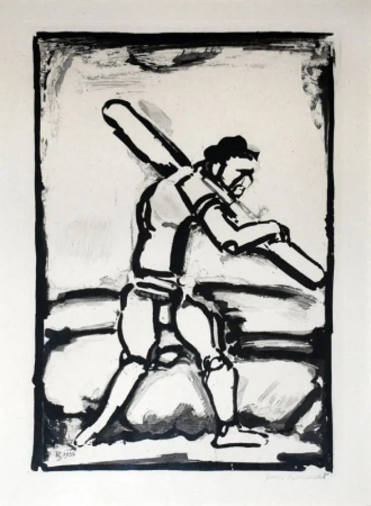 Офорт И Аквитанта Rouault - Le Vieil Homme Chemine (Old Man Walking)