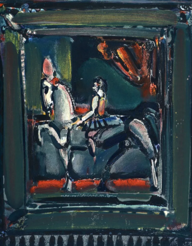 Литография Rouault -  L'Écuyère (The Circus Rider), 1971