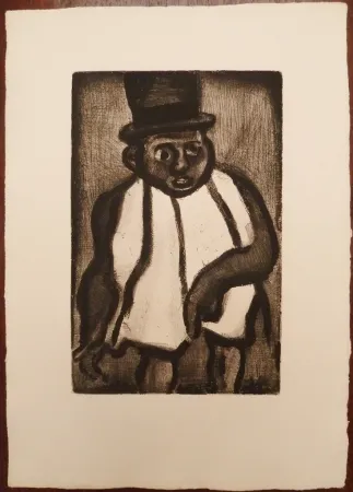 Гравюра Rouault - L'homme à l'écharpe