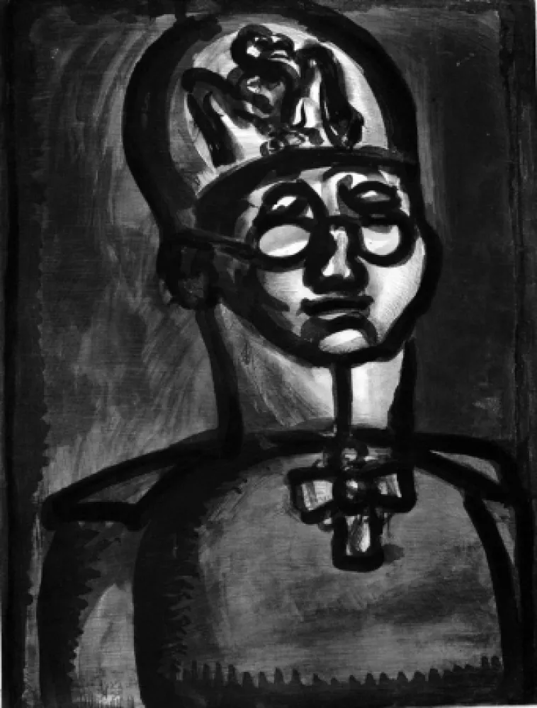 Акватинта Rouault - Loin du sourire de Reims