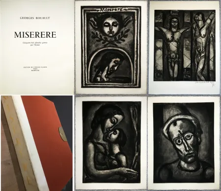 Иллюстрированная Книга Rouault - MISERERE. 58 gravures. La suite complète de l'œuvre capitale de Rouault. Éditions de l’étoile filante, 1948