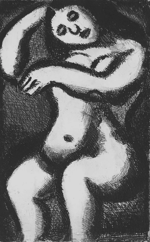 Акватинта Rouault - Nu assis