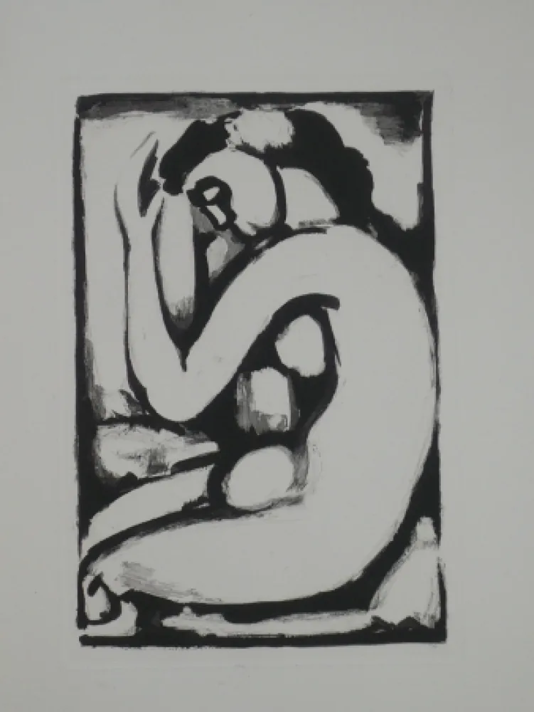 Акватинта Rouault - Nu en berceau