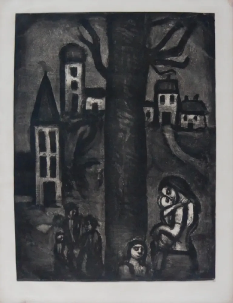 Офорт И Аквитанта Rouault - The Neighborhood of The Long Suffering