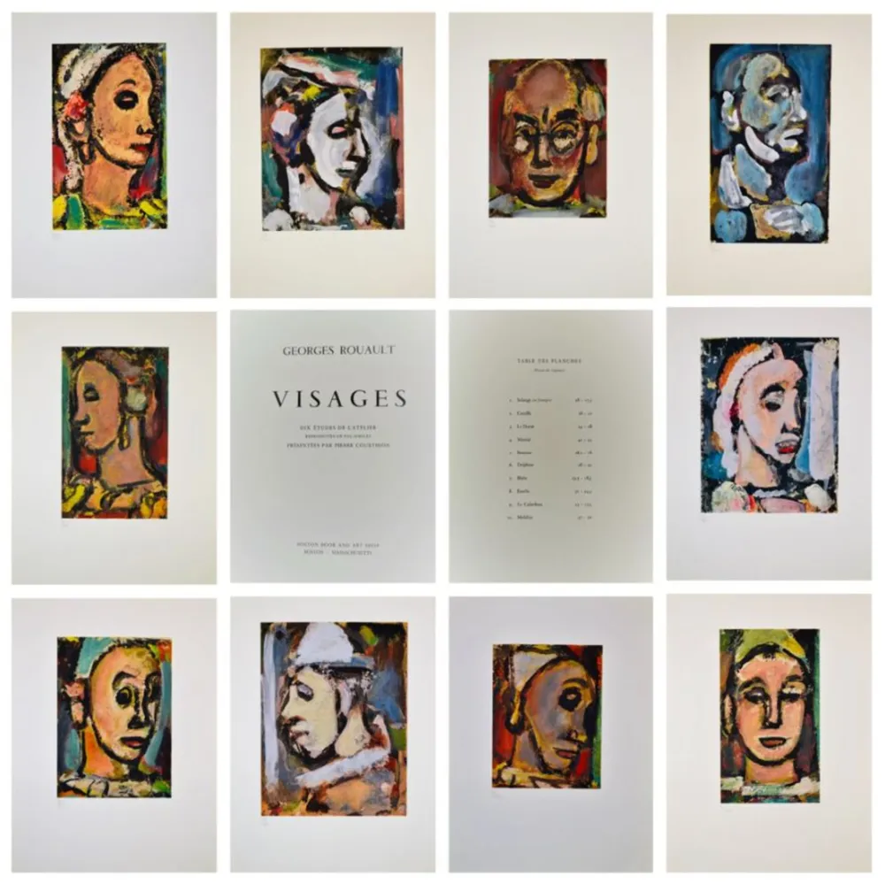 Литография Rouault - Visages Portfolio