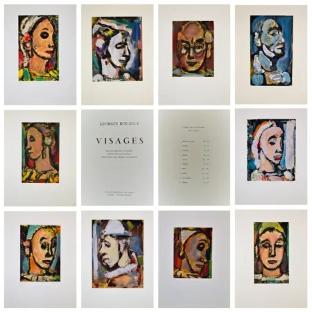 Литография Rouault - Visages Portfolio