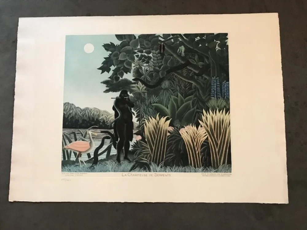 Гравюра Rousseau - La charmeuse de serpents 