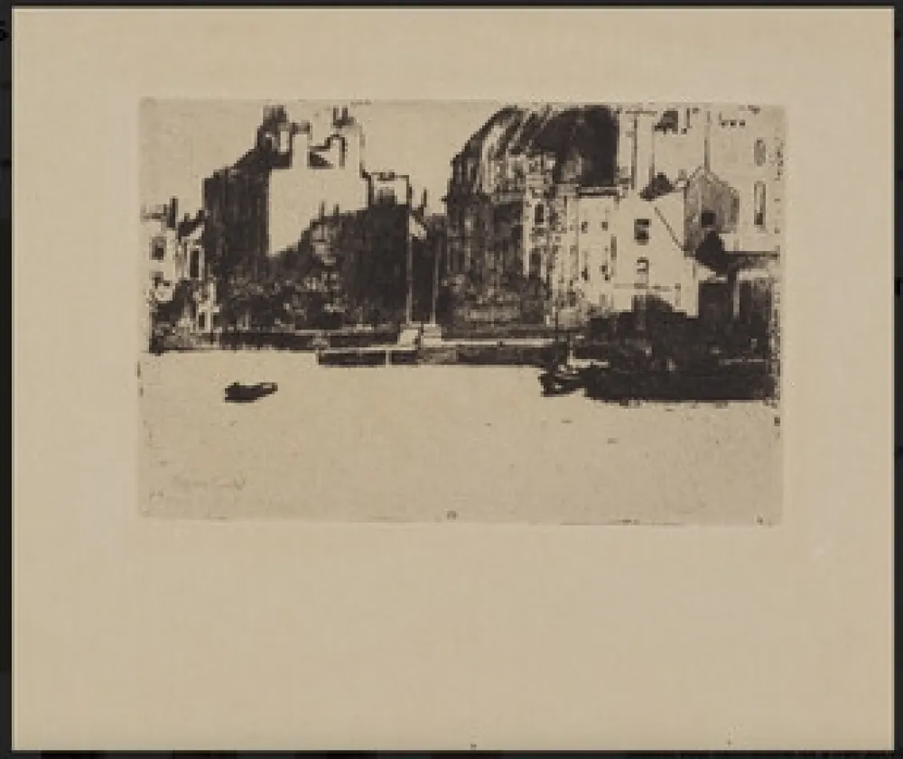 Офорт Roussel - Chelsea Palaces (black-and-white version)