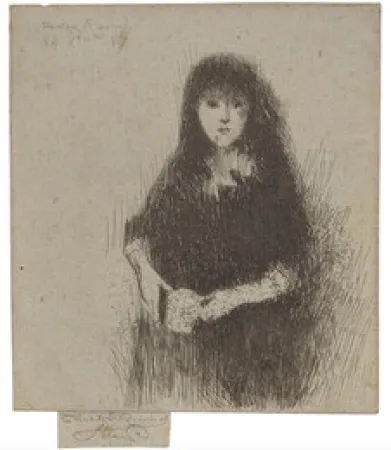 Офорт Roussel - Portrait of a Little Spanish Girl