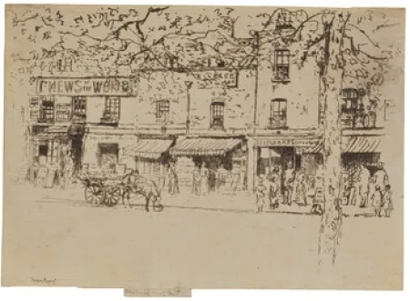 Офорт Roussel - The Street, Chelsea Embankment