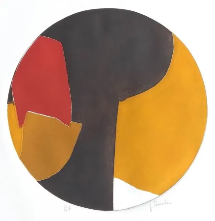 Офорт И Аквитанта Rueda - Perfiles, siluetas y Limites III