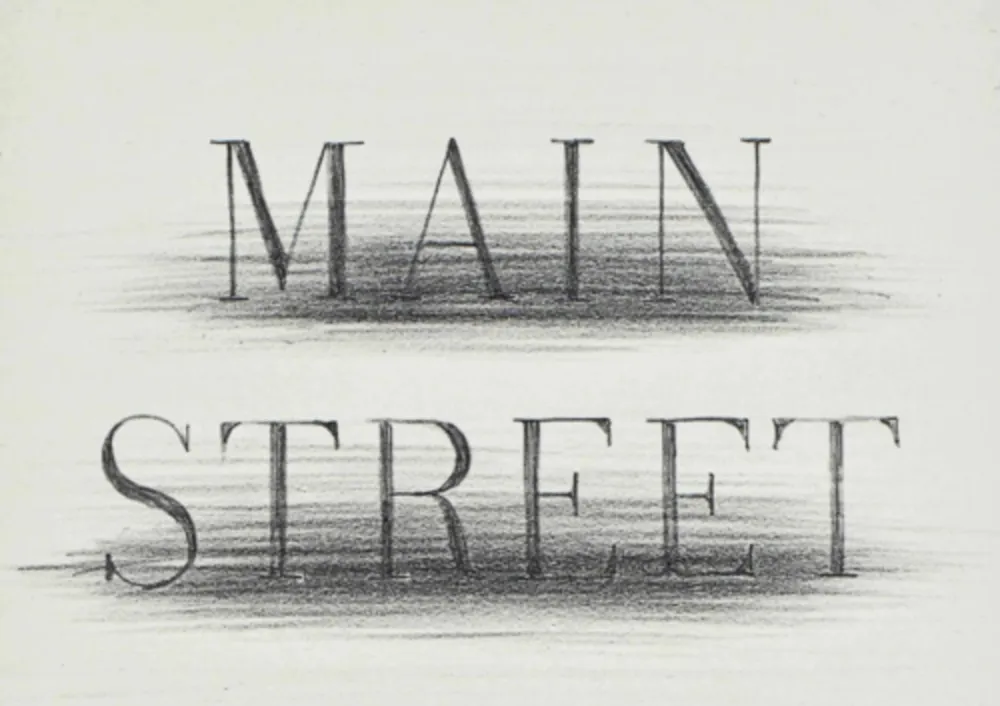 Литография Ruscha - Main Street