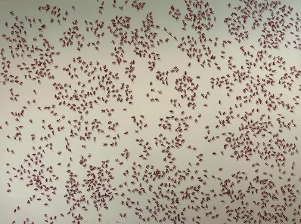 Сериграфия Ruscha - Red Ants from the Insects Portfolio