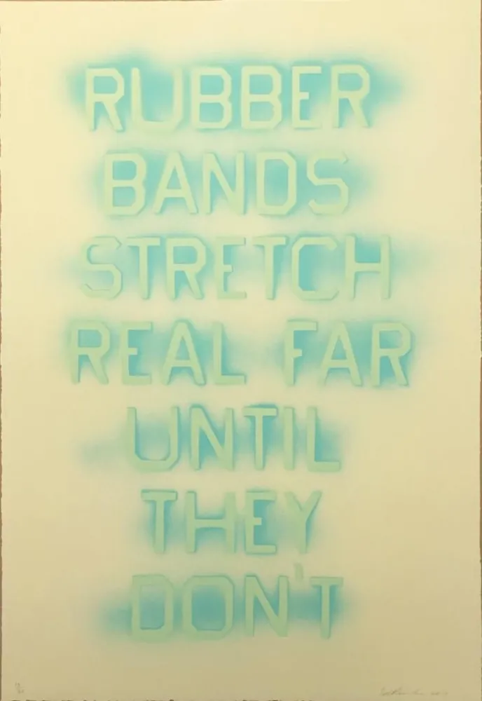 Литография Ruscha - Rubber Bands (State II)