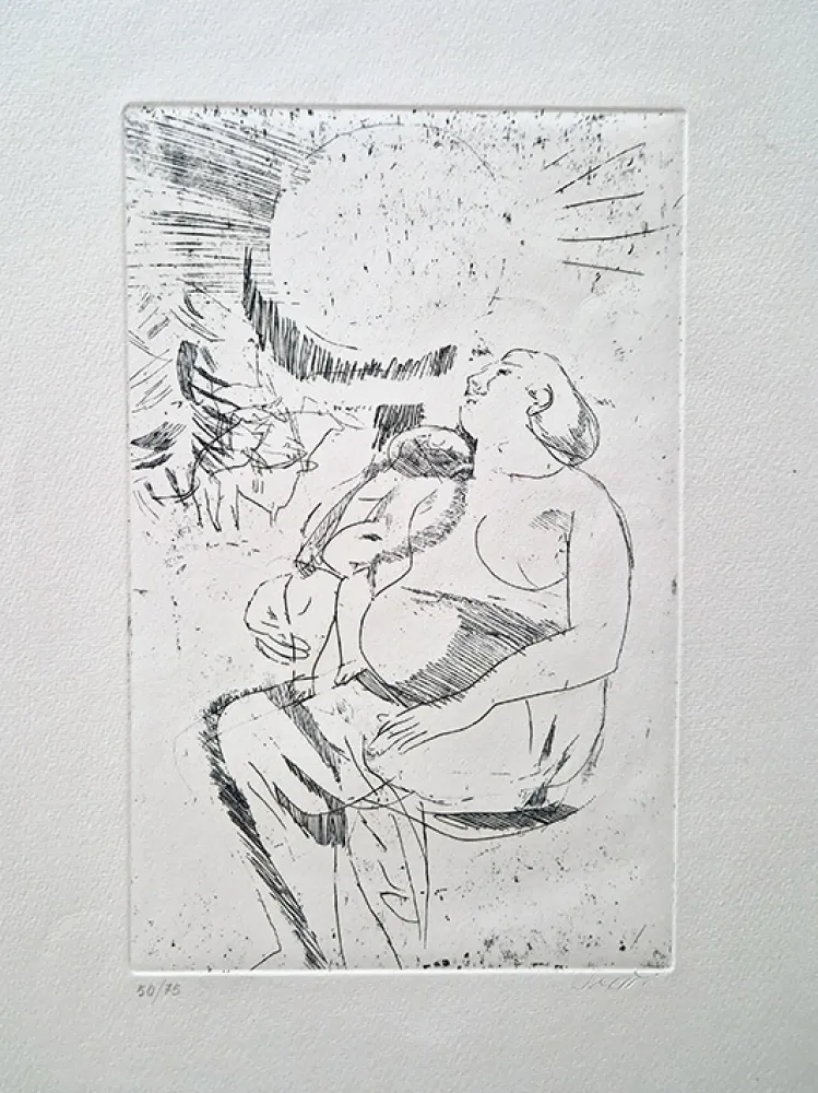 Офорт Saetti - Maternità