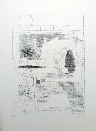 Офорт Saetti - Paesaggio