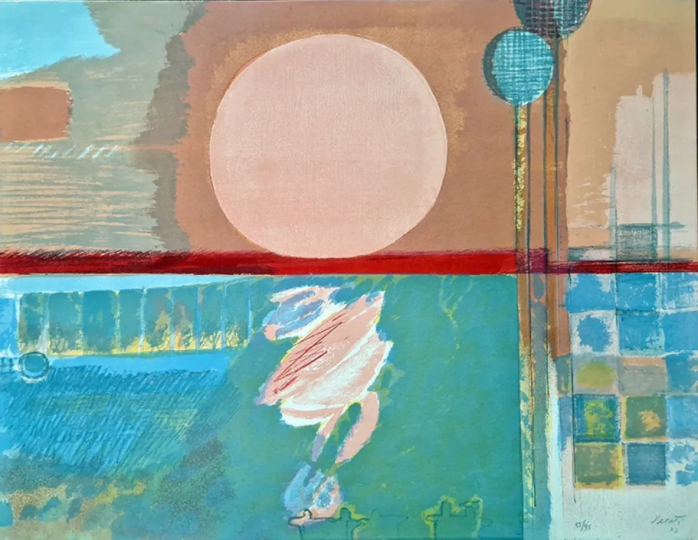 Литография Saetti - Vaporetto sotto il sole