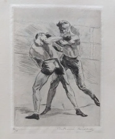 Гравюра Сухой Иглой Saint-André - Boxeurs