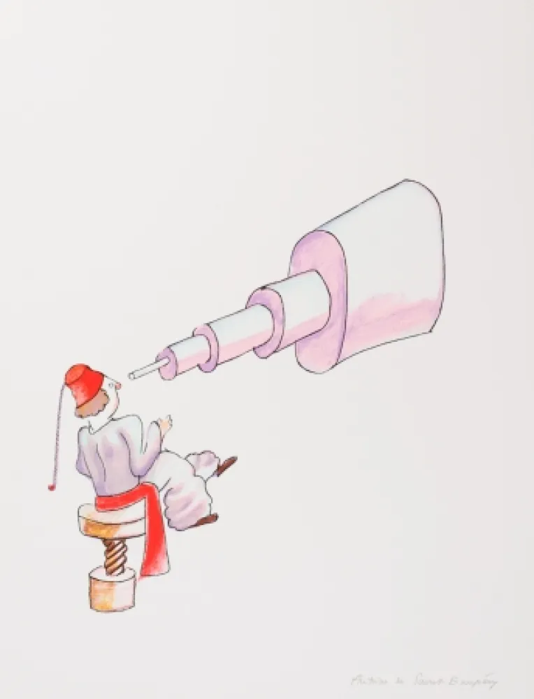 Литография Saint-Exupéry - L'Astronome