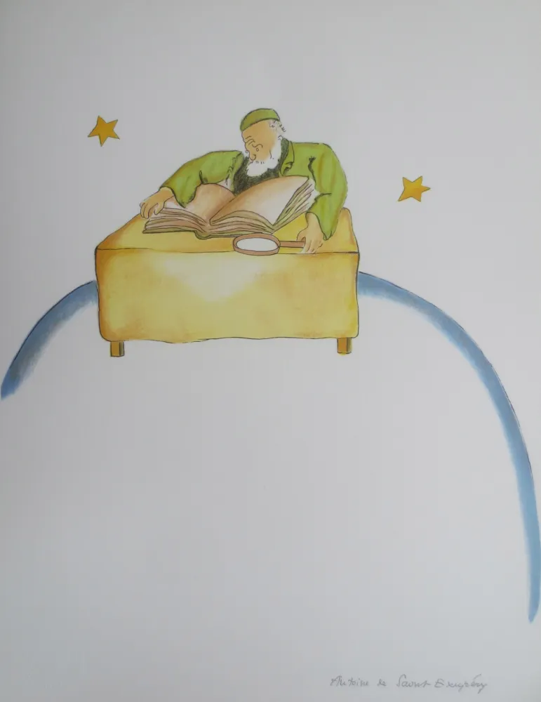 Литография Saint-Exupéry - Le géographe