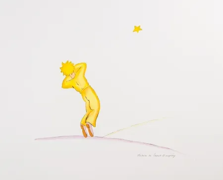 Литография Saint-Exupéry - Le Petit Prince endormi