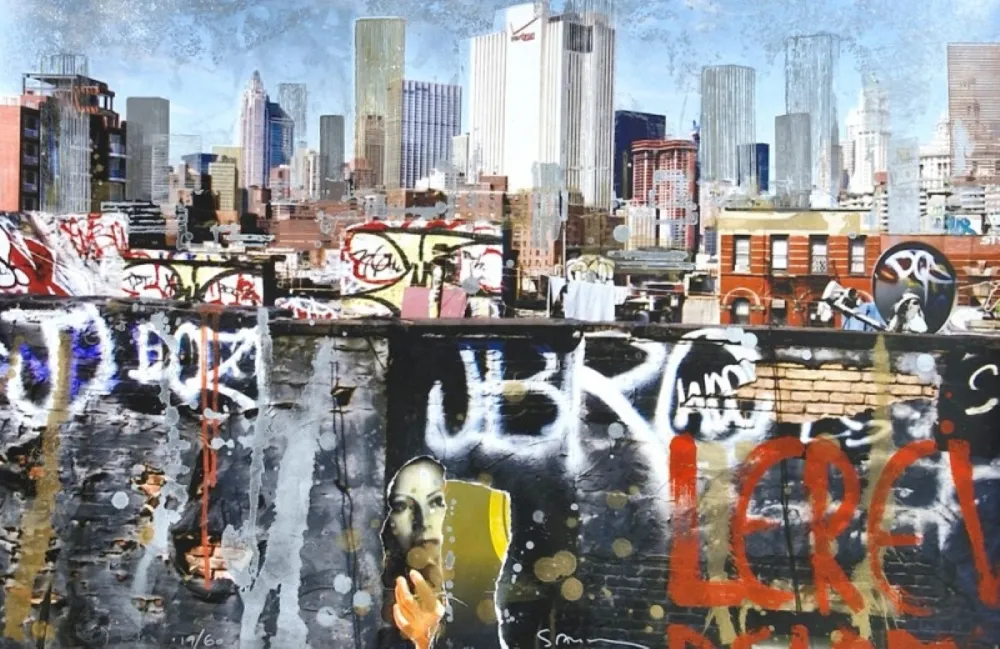 Гравюра Salzmann - New York Le rêve