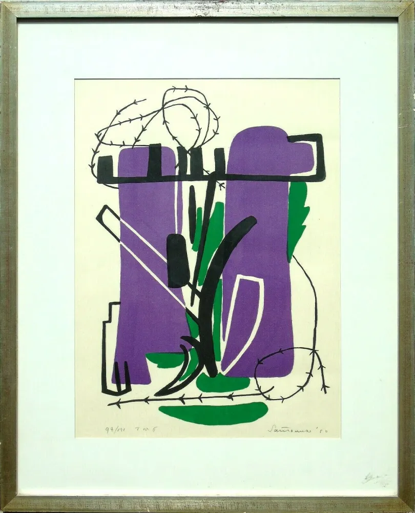 Литография Santomaso - Composizione (d)