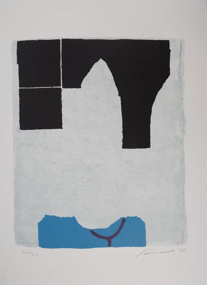 Литография Santomaso - L'Arche noire
