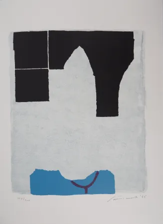 Литография Santomaso - L'Arche noire