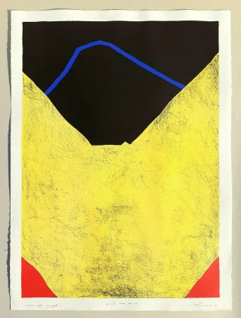 Литография Santomaso - Rosso agli angoli