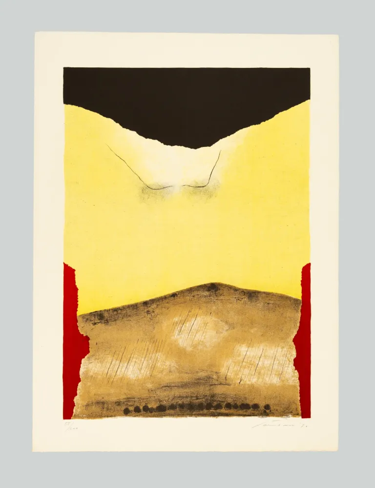 Литография Santomaso - Rosso agli angoli