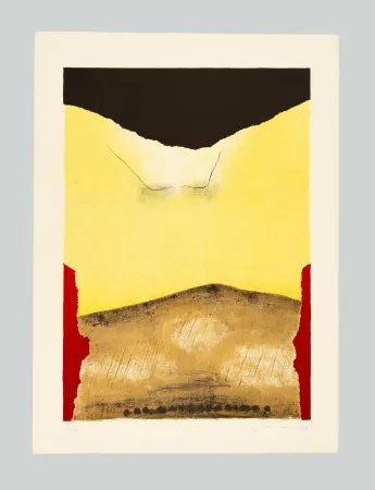 Литография Santomaso - Rosso agli angoli