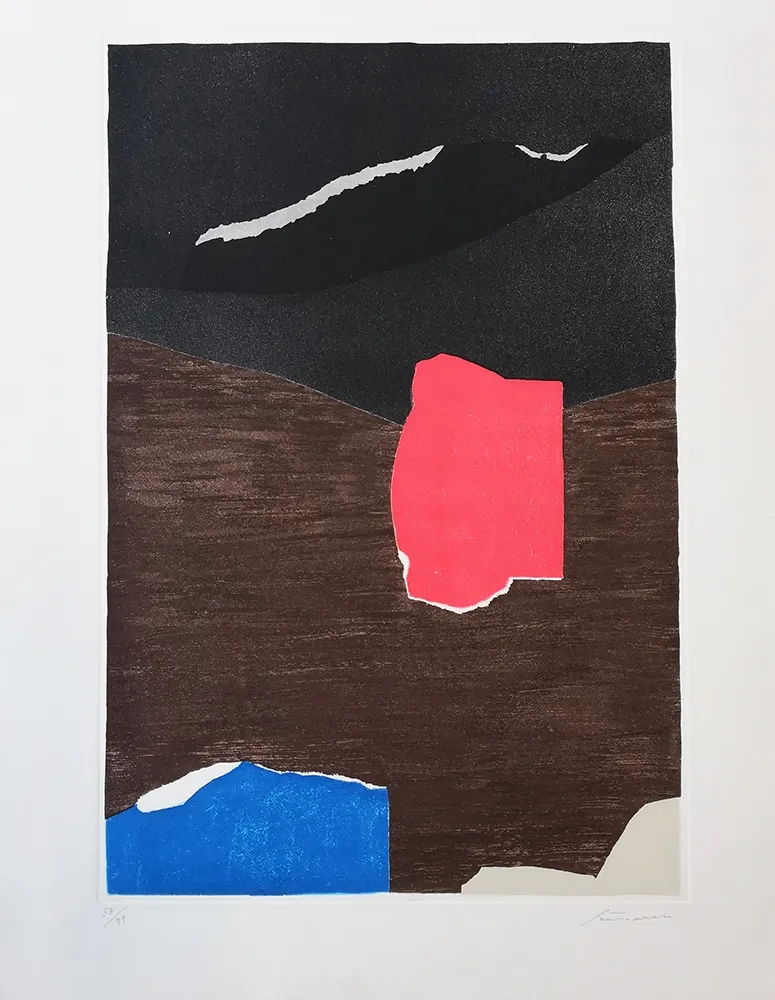 Офорт И Аквитанта Santomaso - Senza titolo 1