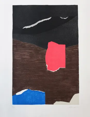 Офорт И Аквитанта Santomaso - Senza titolo 1