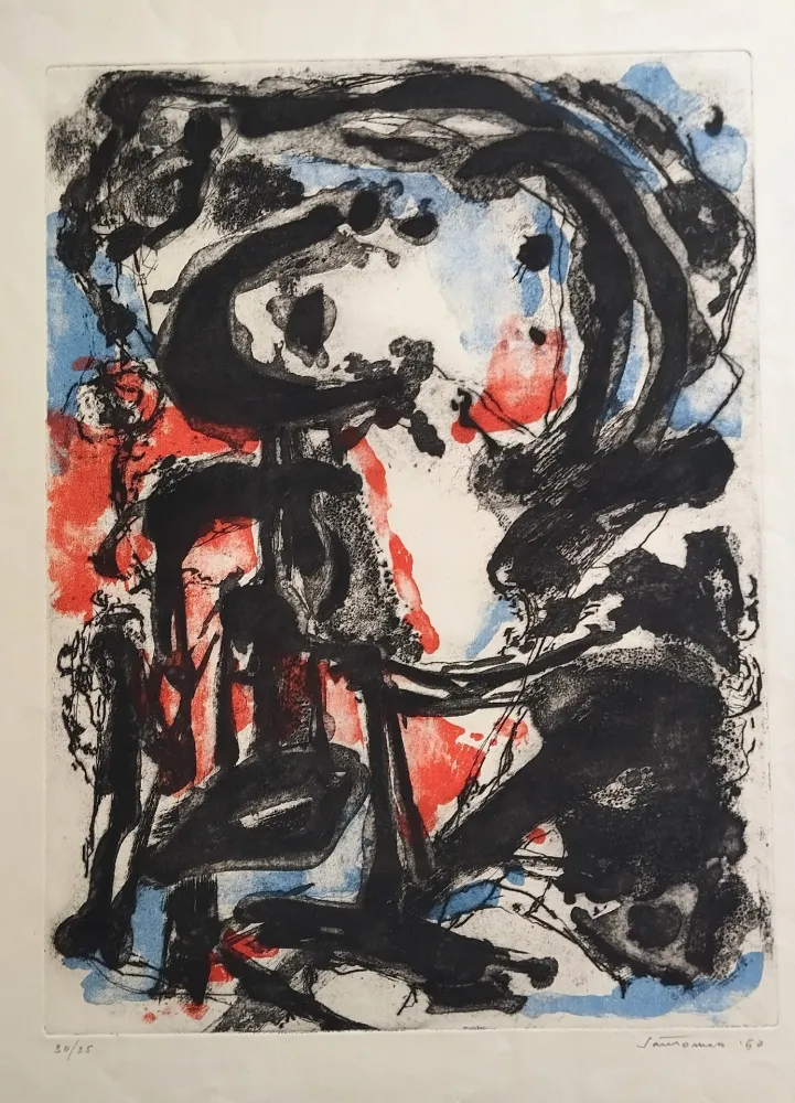 Офорт И Аквитанта Santomaso - Senza titolo