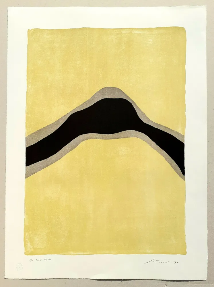 Литография Santomaso - Separazione giallo e nero