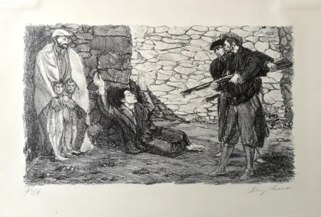 Литография Sassu - Fucilazione