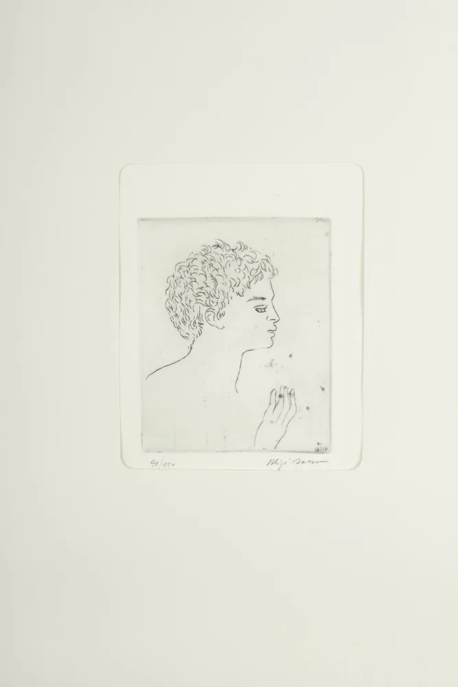 Гравюра Сухой Иглой Sassu - Testa di Argonauta