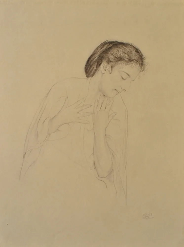 Гравюра Sauer - Femme de profil