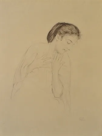 Гравюра Sauer - Femme de profil