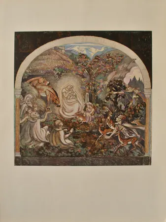 Гравюра Sauer - L'adoration des Bergers