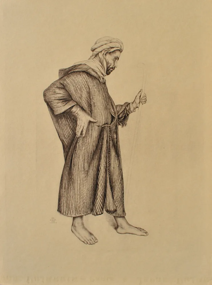 Гравюра Sauer - Le voyageur du désert