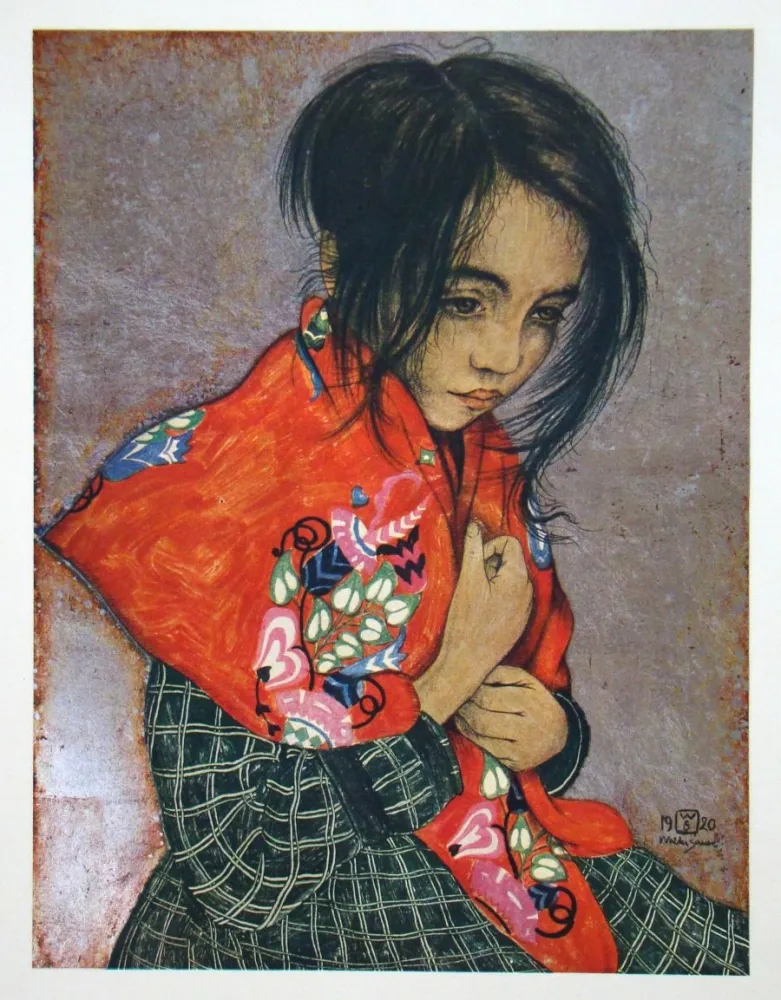 Гравюра Sauer - Portrait d'enfant