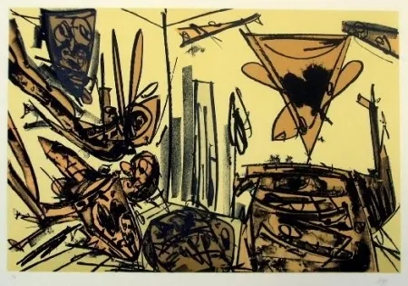 Литография Saura - Antonio Saura