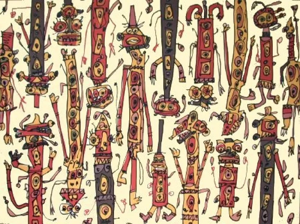 Литография Saura - Antonio Saura