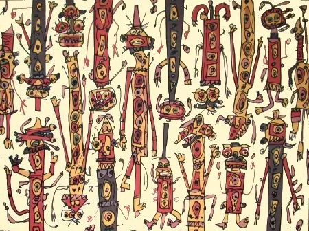 Литография Saura - Antonio Saura