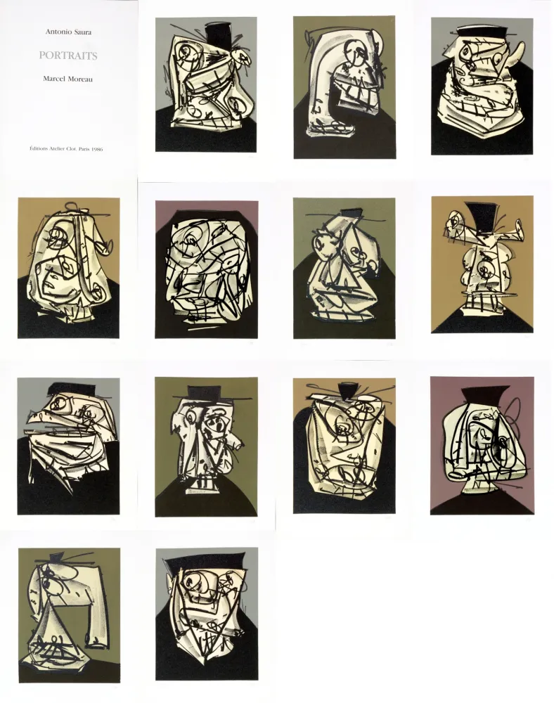 Нет Никаких Технических Saura - Antonio Saura/Portrait/Marcel Moreau/Edtions Atelier Clot