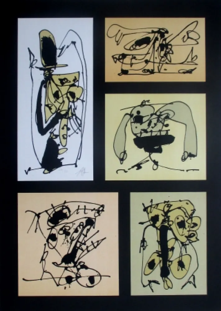 Литография Saura - Cinco en uno