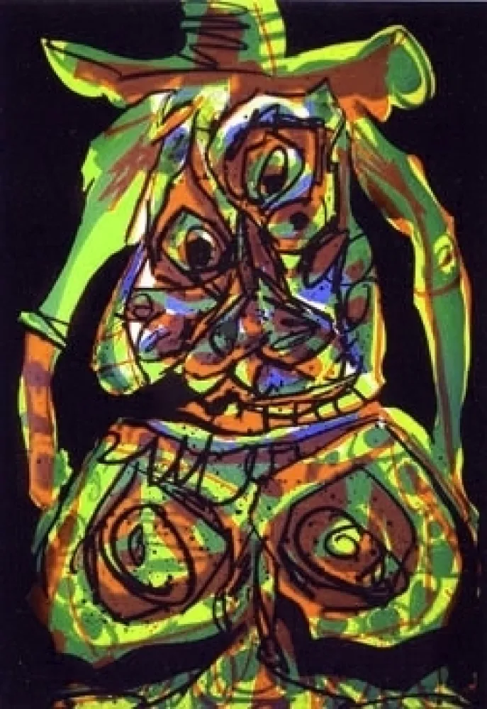 Литография Saura - Dama en tecnicolor