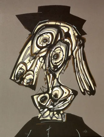 Литография Saura - Dora Maar visitada II